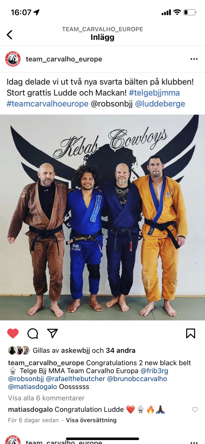 Black belt · June 1, 2022 · Promoted by Pär Friberg