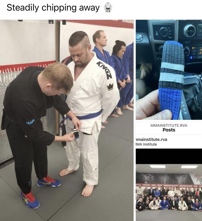 Blue belt · August 29, 2021 · Promoted by Brian Nielson