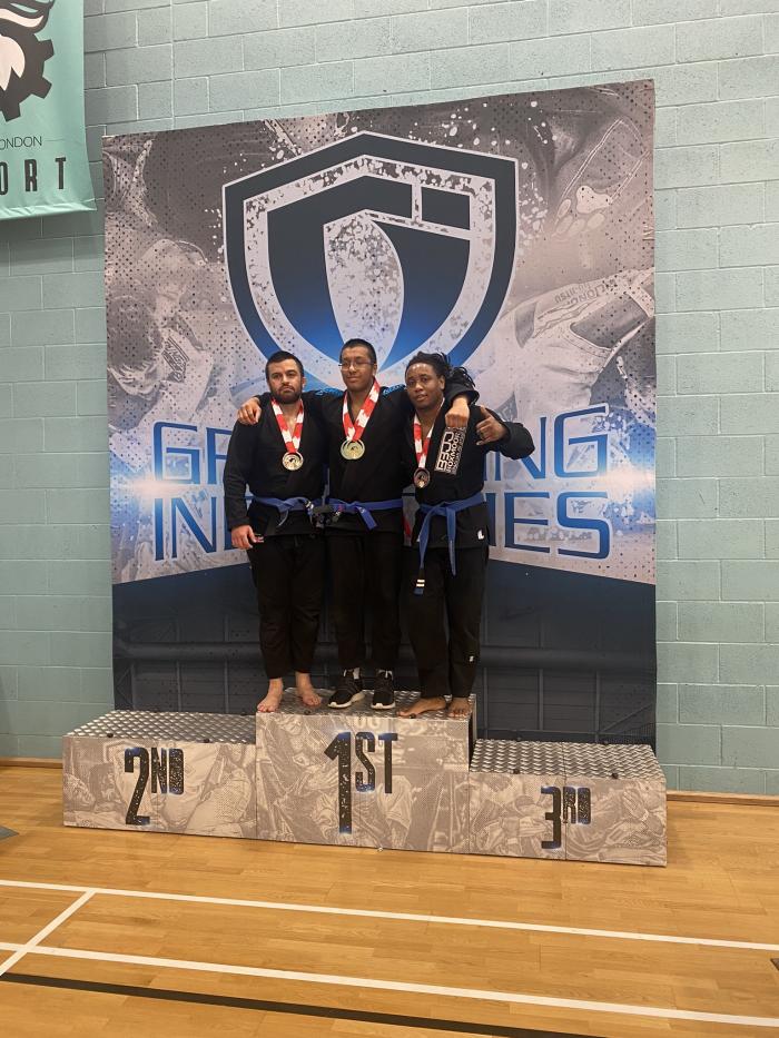 London Grappling Industries Blue Belt Adult SuperHeavy 3rd Medalist