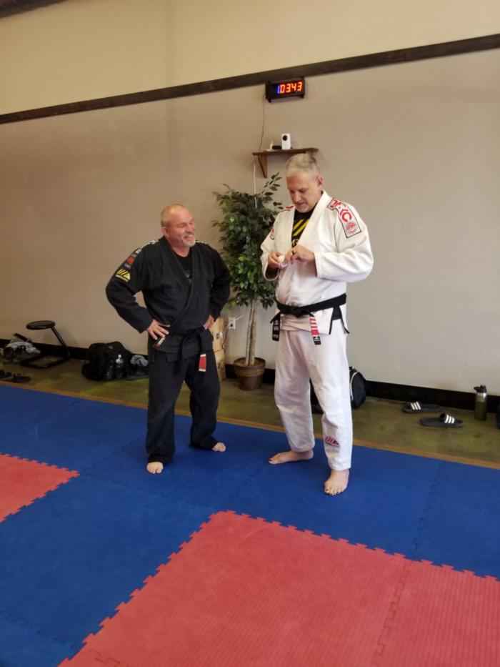 Black belt 1st degree · July 9, 2020 · Promoted by Keith Owen, Team Rhino BJJ
