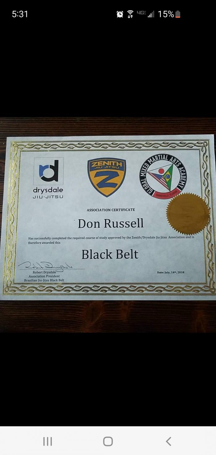 Black belt · July 14, 2018 · Promoted by Robert Drysdale