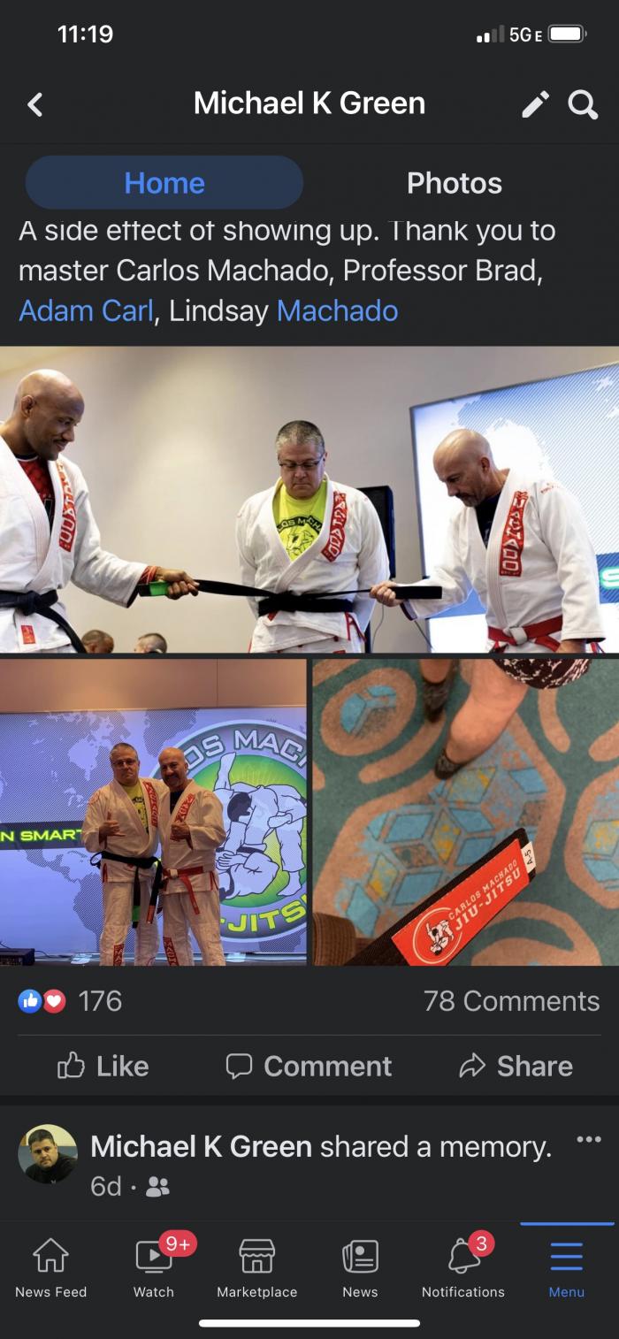 Black belt · October 9, 2021 · Promoted by Carlos Machado