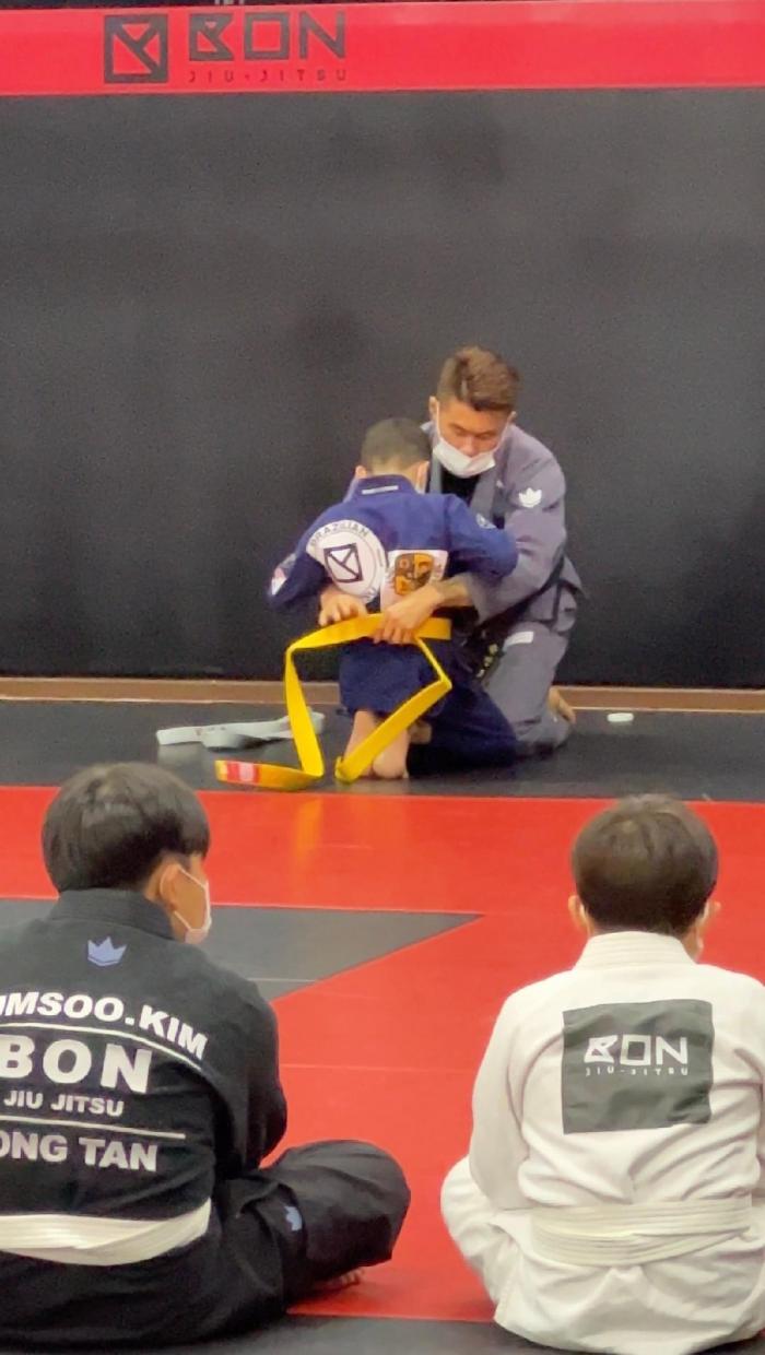Yellow belt · July 1, 2022 · Promoted by Master Jinho son