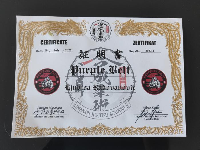 Purple belt · July 10, 2022 · Promoted by Marco Kuster