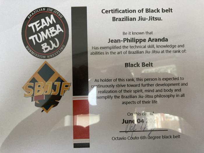 Black belt · June 4, 2021 · Promoted by Octavio Couto