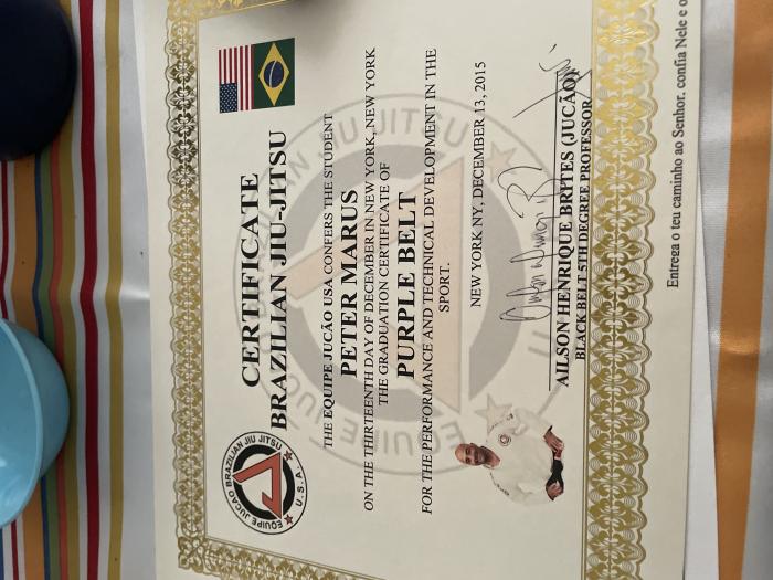 Purple belt · December 13, 2015 · Promoted by Ailson Henrique Brites “Jucao”