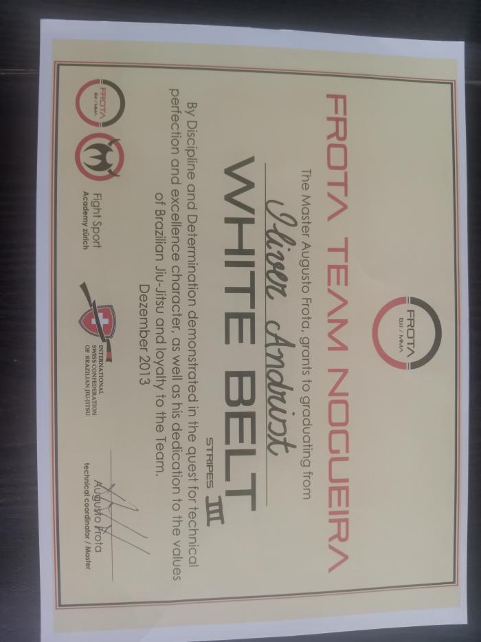 White belt · December 1, 2013