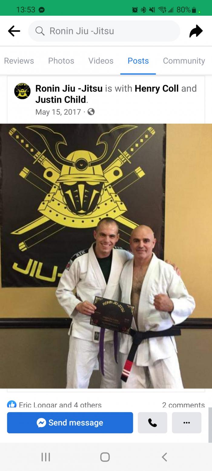 Purple belt · May 15, 2017 · Promoted by Henry Coll