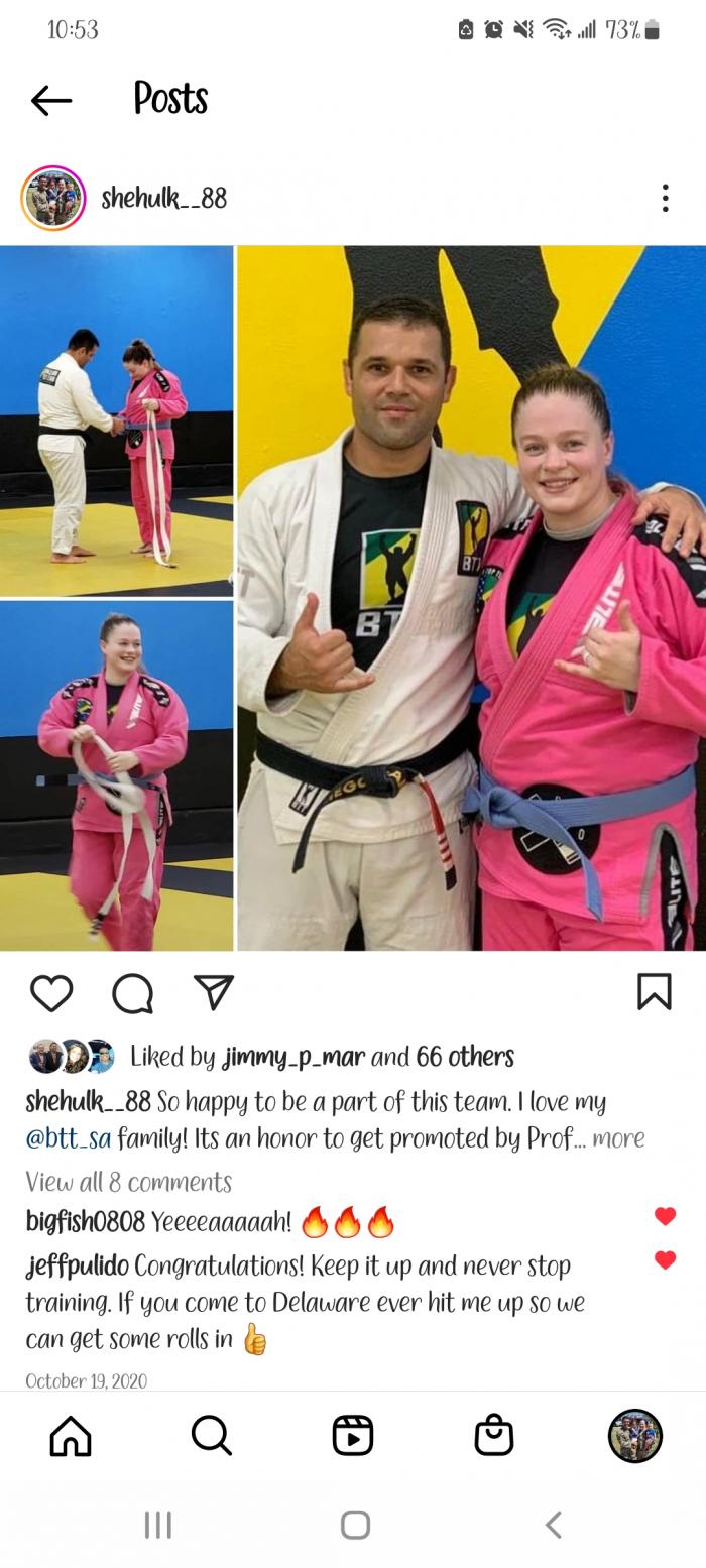 Blue belt · October 19, 2020 · Promoted by Diego Gamonal