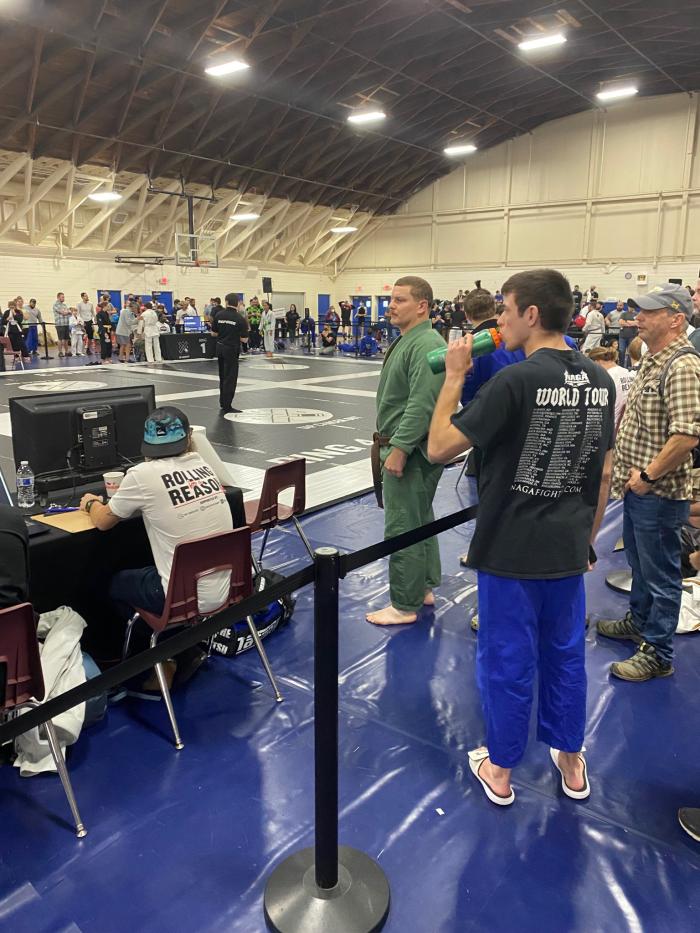 Waiting my turn at Tap Cancer Out BJJ Open NC 2021