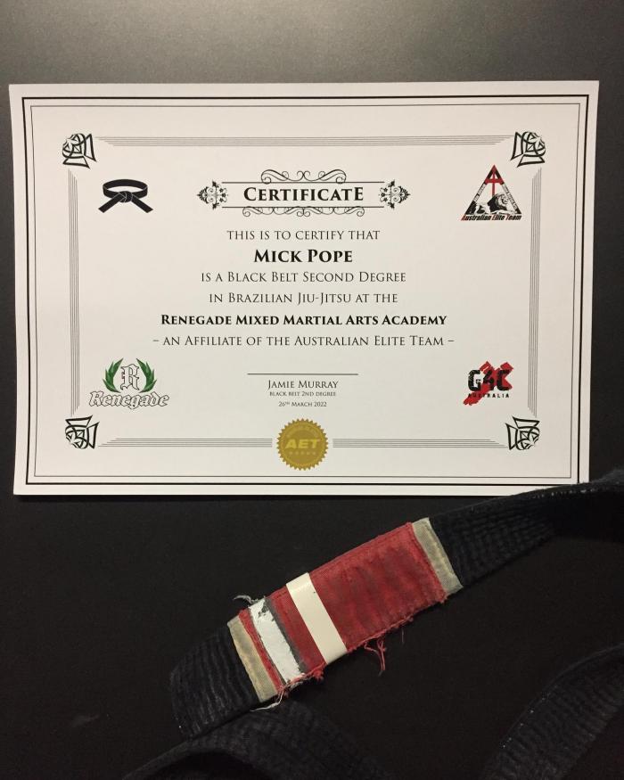 Black belt 2nd degree · April 13, 2022 · Promoted by Ninnos Dammo
