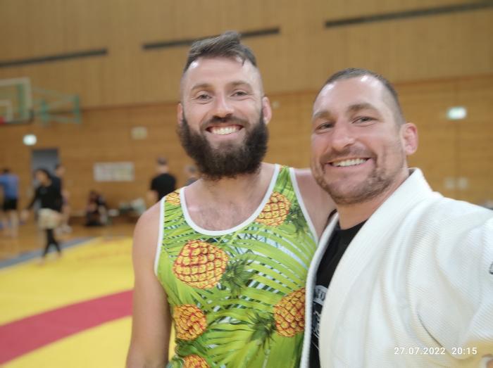 Chris and me 2022 Heidelberg Camp Globetrotter
