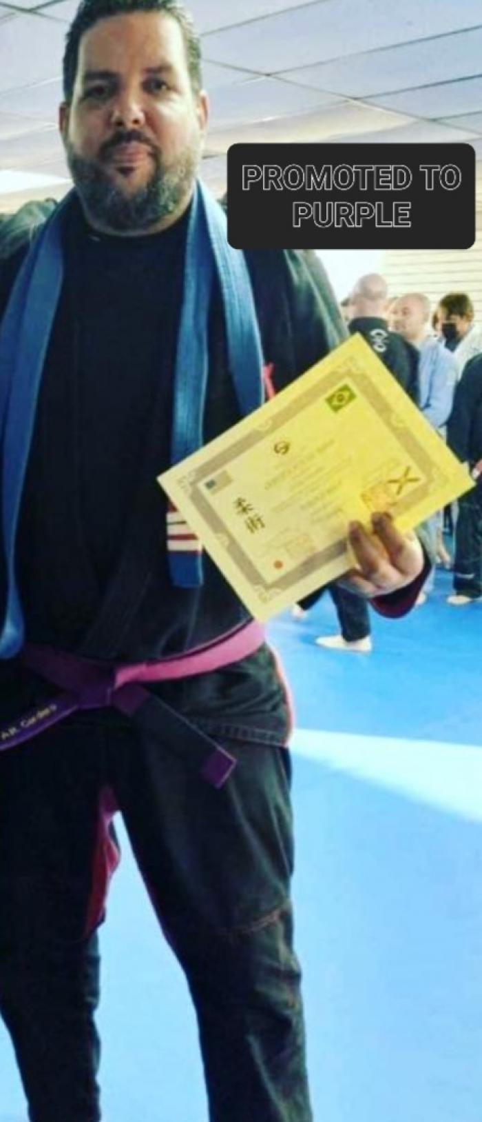 Promoted to purple by Prof. Michael Geery January 1rst, 2022