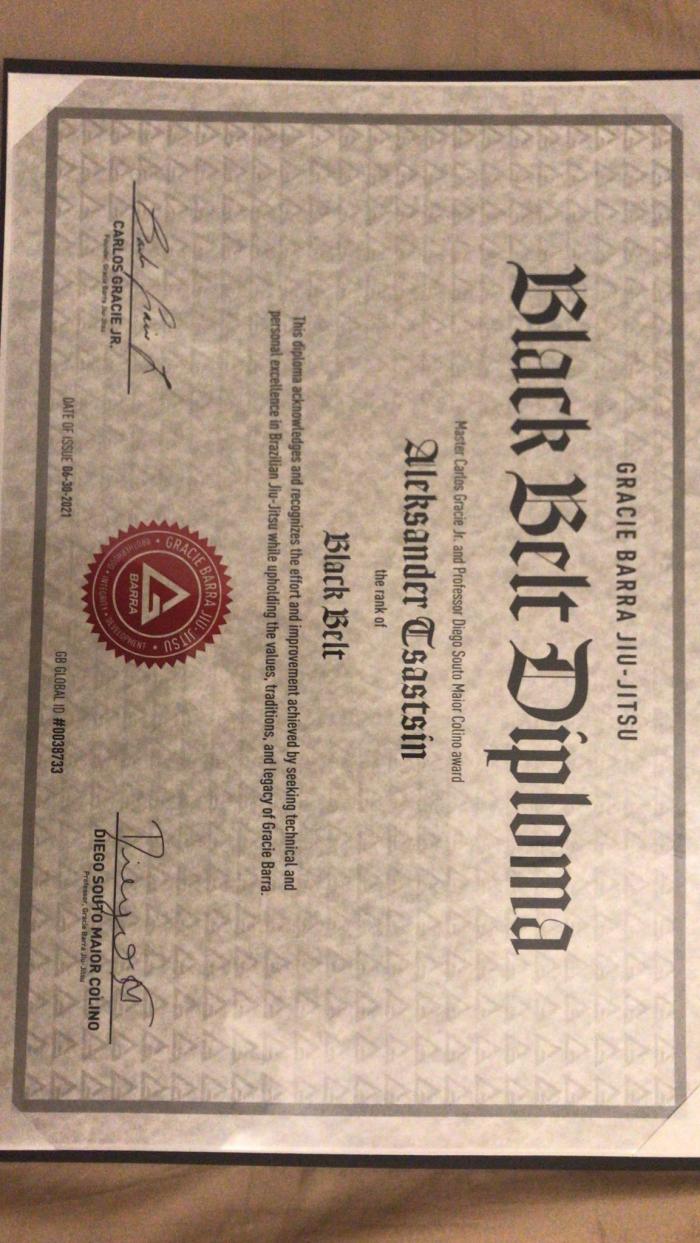 Black belt · June 30, 2021 · Promoted by Diego Souto Maior Colino