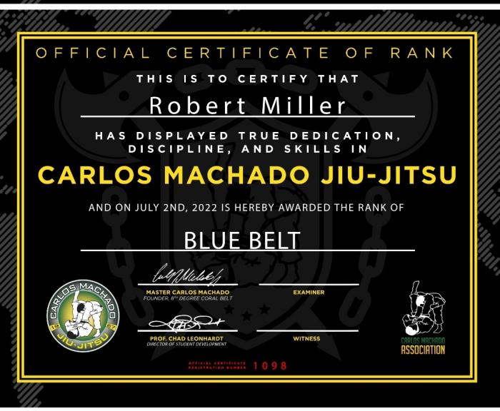 Blue belt · June 3, 2023 · Promoted by Gary Hausbeck