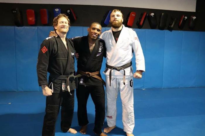 Receiving my Brown Belt