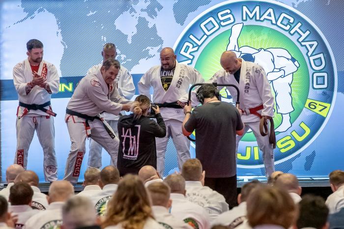 Black Belt promotion By Professor Michael Madeley and Master Carlos Machado