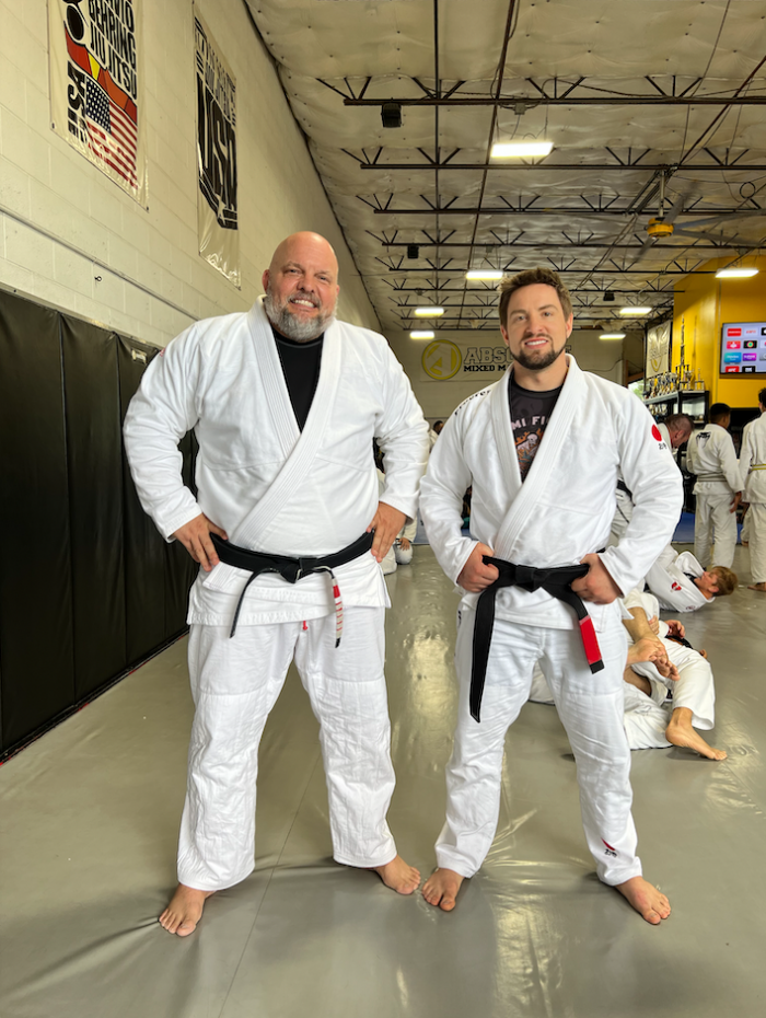 Professor Robert Handley after awarding my blackbelt