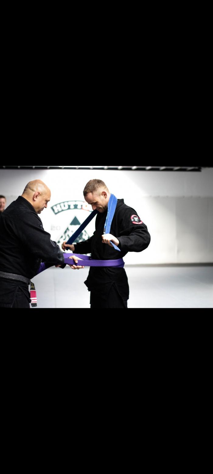 Purple belt · October 10, 2022 · Promoted by Hans Hutton