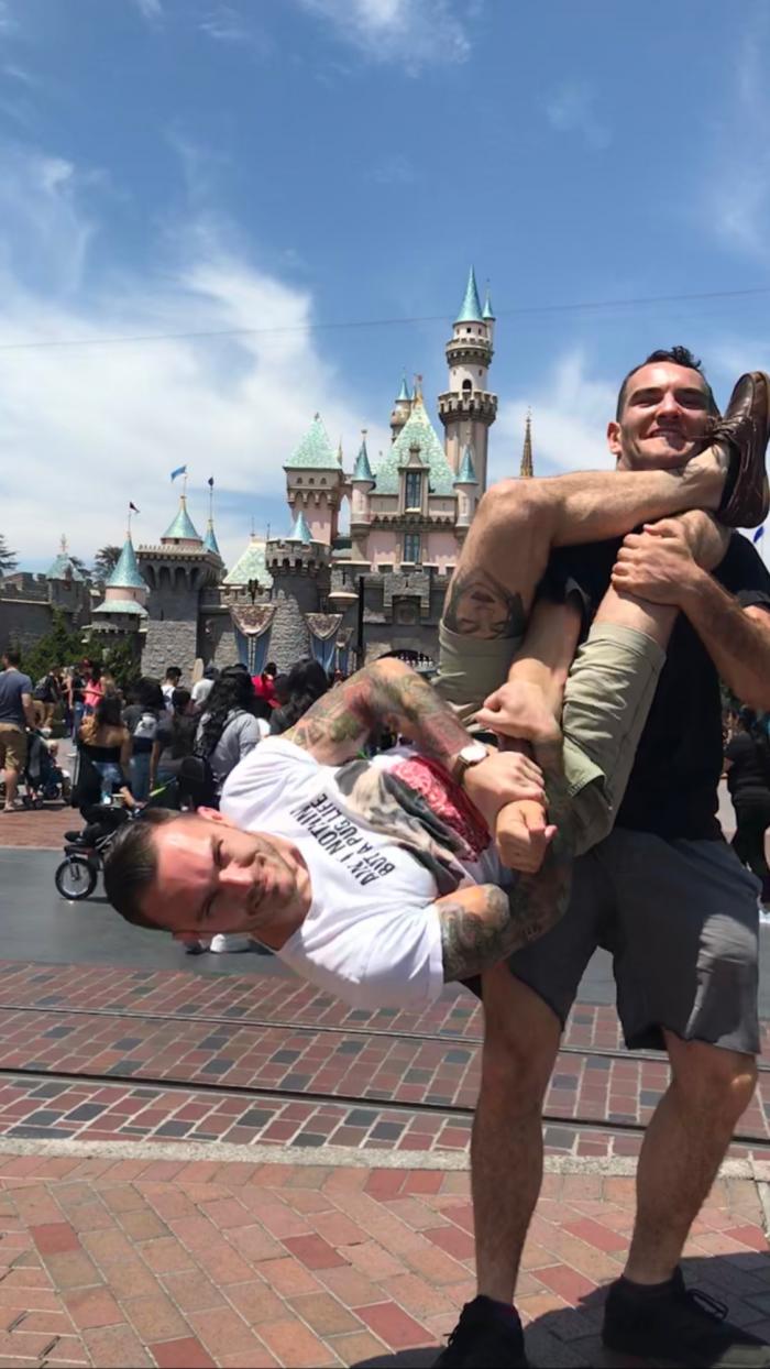 Flying arm bars at Disneyland