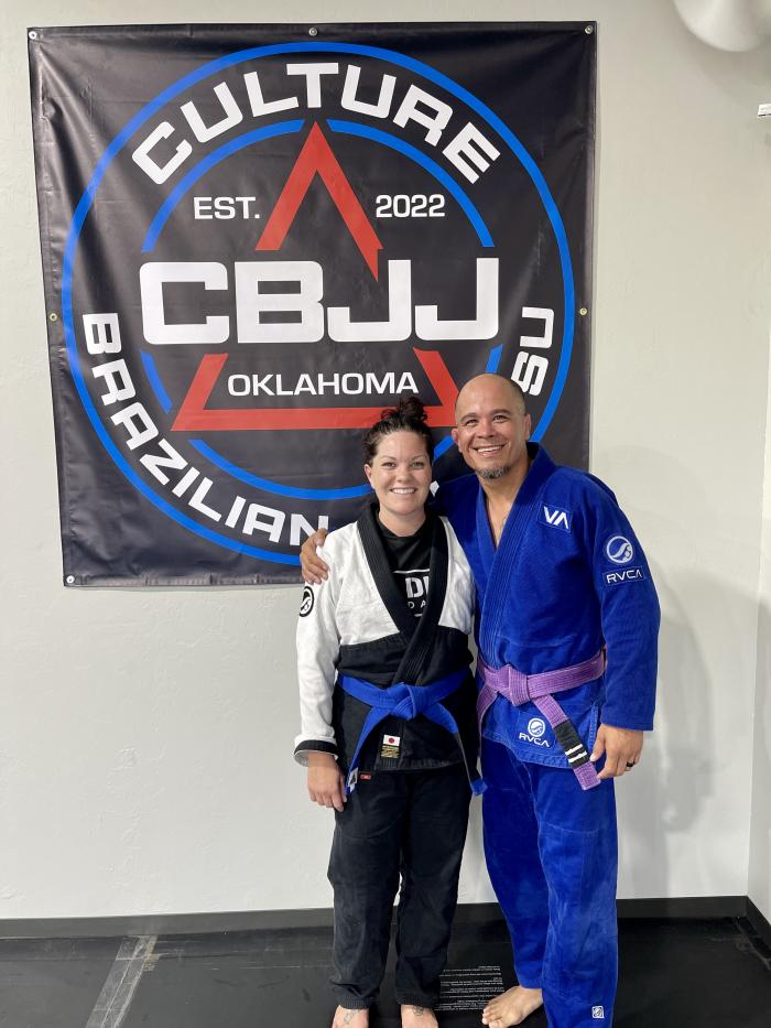 Me and my Husband after Culture Brazilian Jiu Jitsu's first class