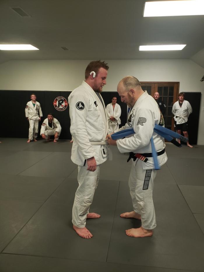 Blue belt · March 28, 2022 · Promoted by Eric