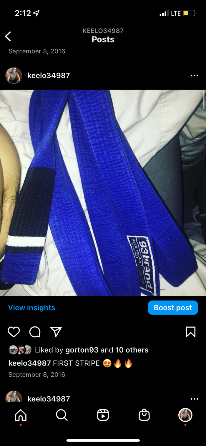 Blue belt · September 8, 2016 · Promoted by Enrique Watson