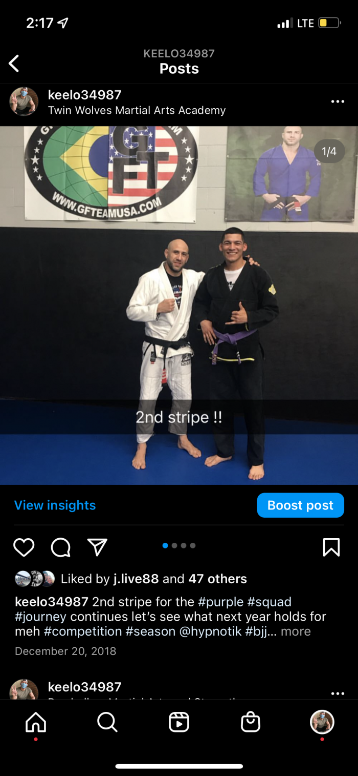 Purple belt · September 29, 2020 · Promoted by Huanderson Pavao