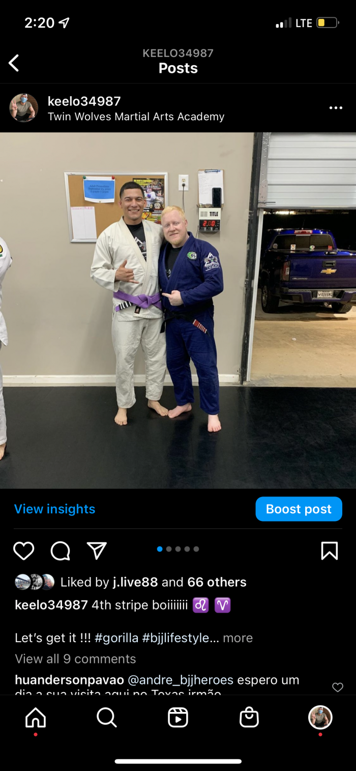 Purple belt · September 29, 2020 · Promoted by Huanderson Pavao
