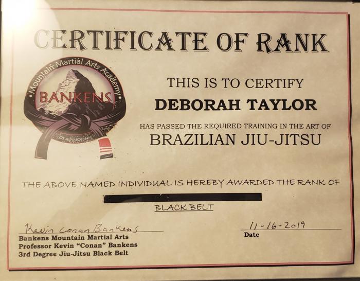 Black belt · November 16, 2019 · Promoted by Kevin Conan Bankins