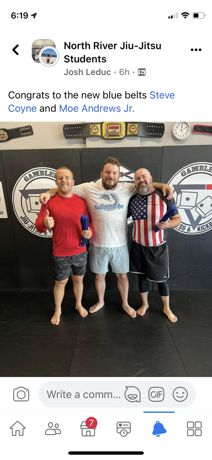 Blue belt · September 5, 2022 · Promoted by Josh Leduc