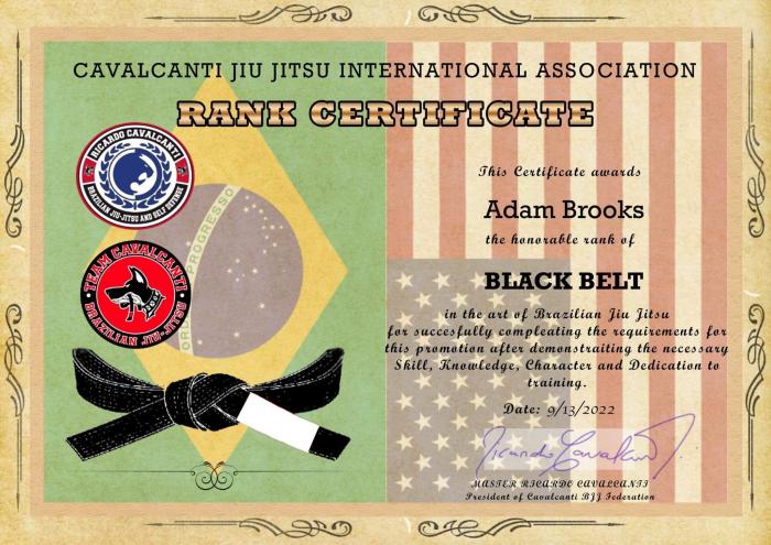 Black belt · September 13, 2022 · Promoted by Ricardo Cavalcanti