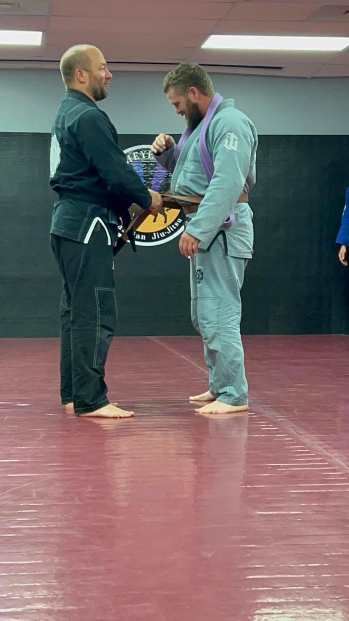 Brown belt · August 26, 2022 · Promoted by Eric Bydairk