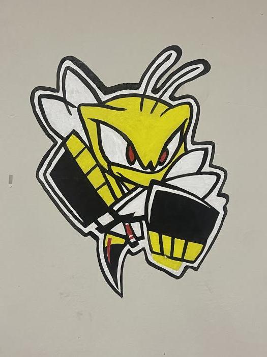 I painted this on the wall at Out academy when we joined the Killer Bees