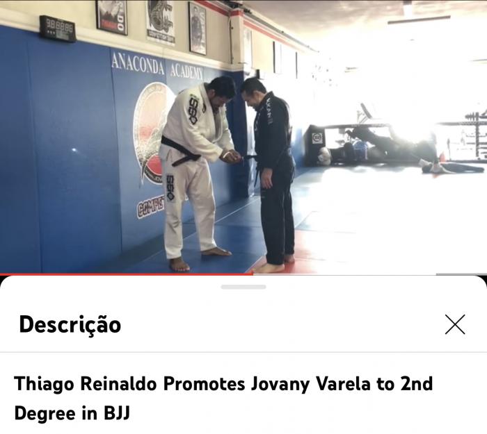 Black belt 2nd degree · February 11, 2018 · Promoted by Thiago Reinaldo de Souza