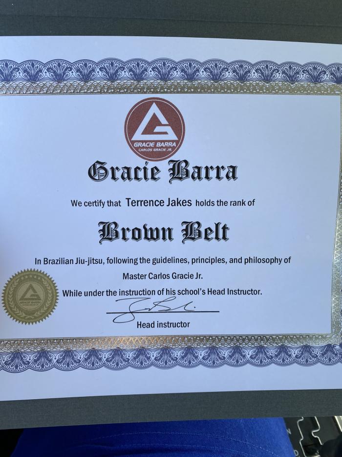 Brown belt · February 8, 2022 · Promoted by Joshua bowlin