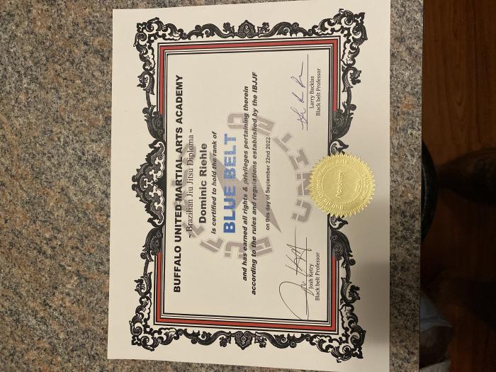 Blue belt · September 22, 2022 · Promoted by Josh Ketry