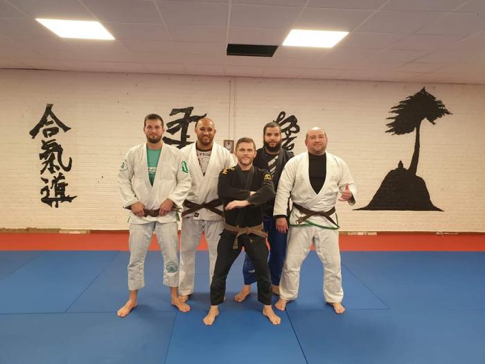 The fellowship of the brown's @ Blackland BJJ & Grappling Charleroi, Belgium. The day we got promoted at brown belt during a seminar with Wim Deputter.