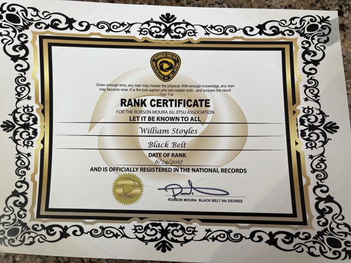 Black belt · June 24, 2017 · Promoted by Domenic Passero