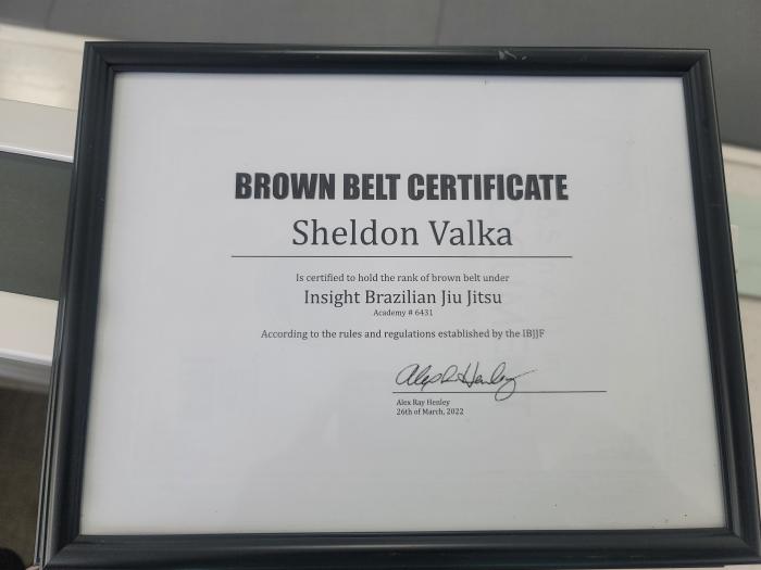 Brown belt · March 26, 2022 · Promoted by Alex Henley