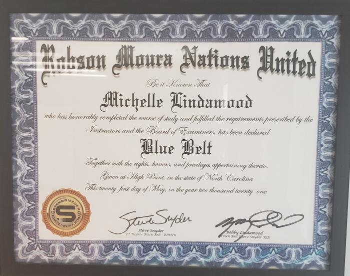 Blue belt · May 21, 2021 · Promoted by Steve Snyder