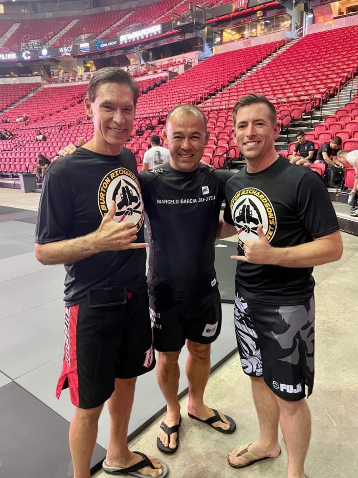 My instructor, Burton Richardson, Marcelo Garcia and I at ADCC
