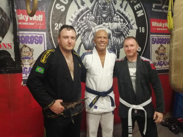 With Royce Gracie and one of my Students