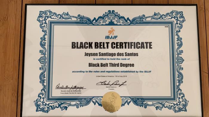 Black belt 3rd degree · December 22, 2017 · Promoted by João Marcio pontes
