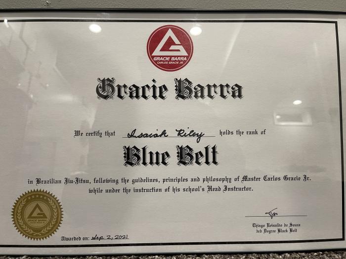 Blue belt · September 1, 2021 · Promoted by Thiago Reinaldo de Souza