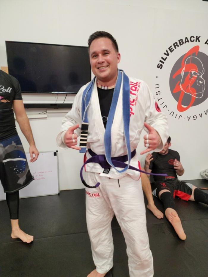 Purple belt · August 22, 2022 · Promoted by Sean Stoopman