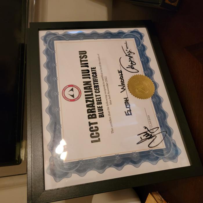 Blue belt · November 6, 2022 · Promoted by Luiz Claudio - LCCT