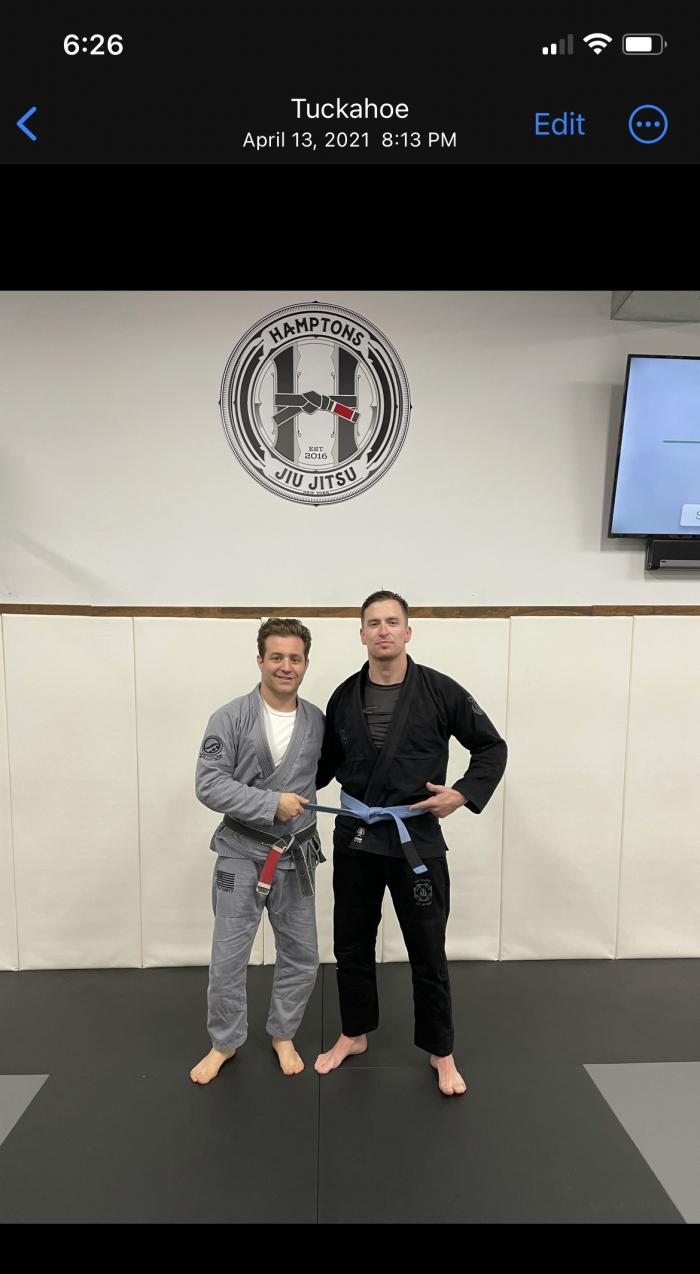 Blue belt · April 13, 2021 · Promoted by Greg Melita