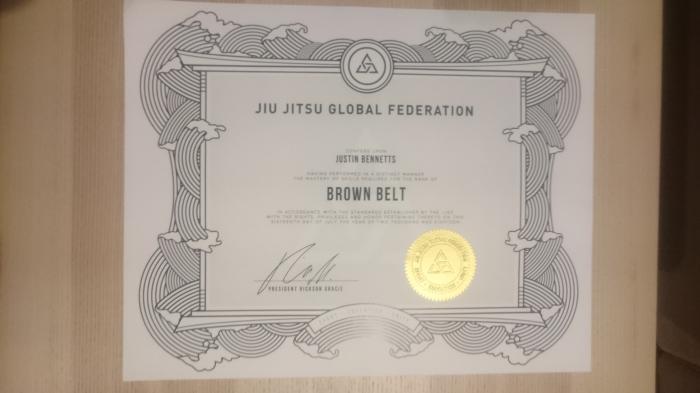 Brown belt · February 17, 2019 · Promoted by Anker Fuglsang