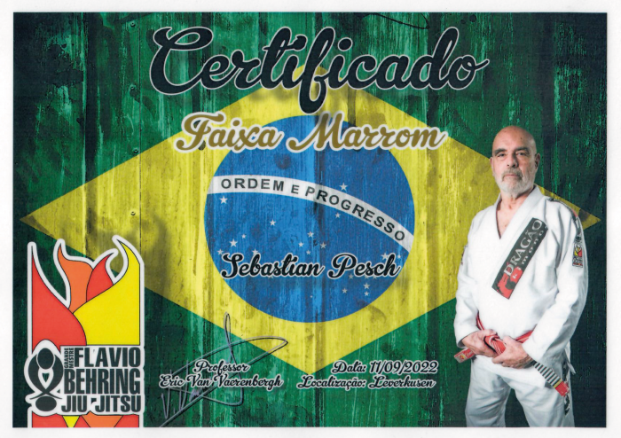 Brown belt certificate 2022